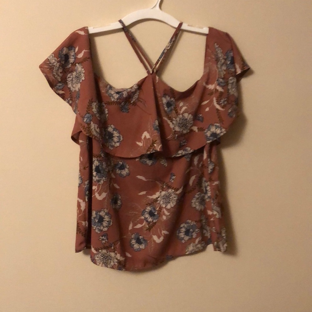 Pink Floral off the shoulder top